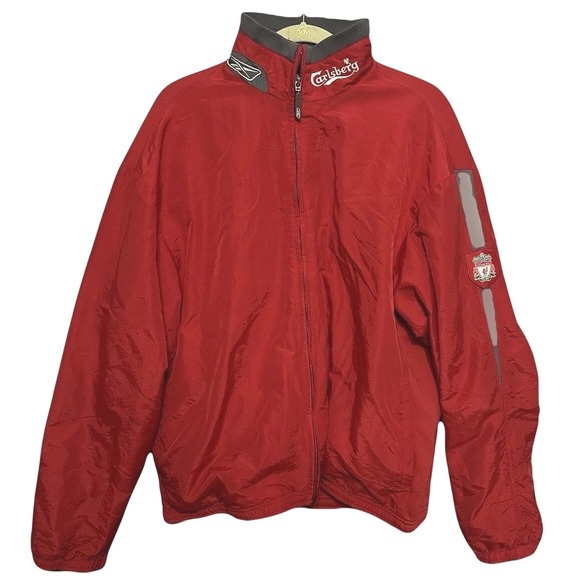 Reebok Other - Vintage Reebok Liverpool FC Full Zip Training Jacket Red Mens XL Fleece Lined